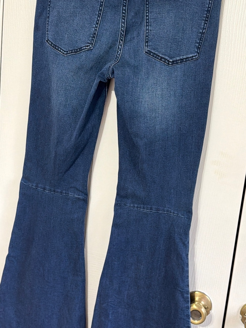 Free People We The Free Pull On Flare Jeans Size 30 Bell Bottom Stretch Denim - Picture 4 of 11